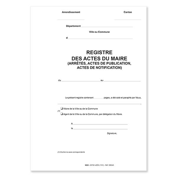 Pack d'ouverture pour " Registre des Actes du Maire " - Vignette 2