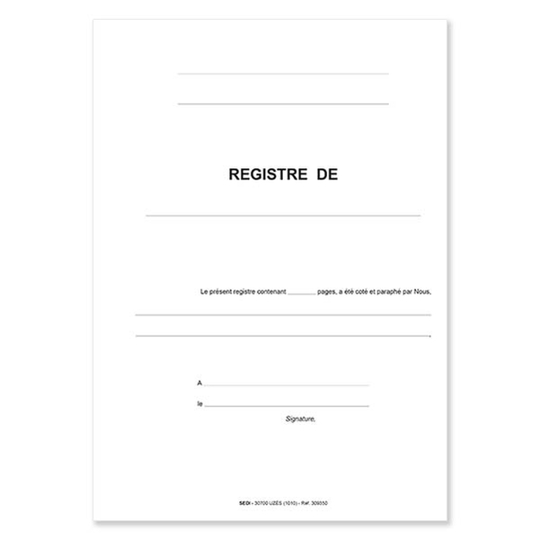 Pack d'ouverture pour registre tous usages - Vignette 2