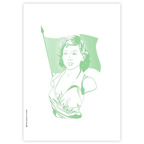 Ramette de 500 feuilles avec Marianne tramée vert sur papier permanent