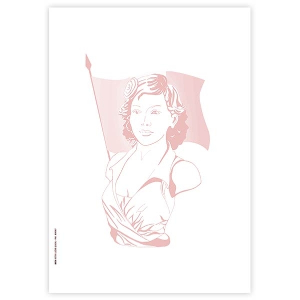 Ramette de 500 feuilles avec Marianne tramée bordeaux sur papier permanent