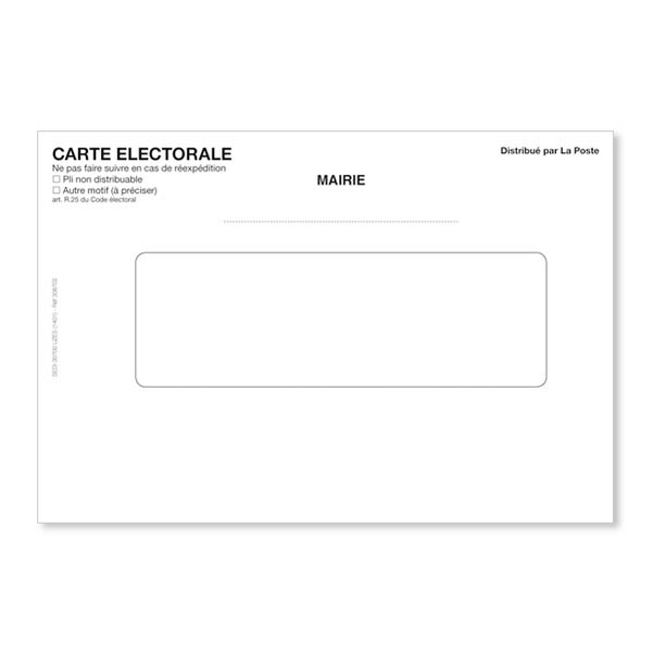 Enveloppes C6 pour carte électorale - Lot de 100