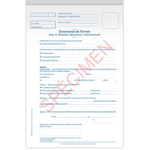 Carnet de concessions dans le cimetière - Vignette 2