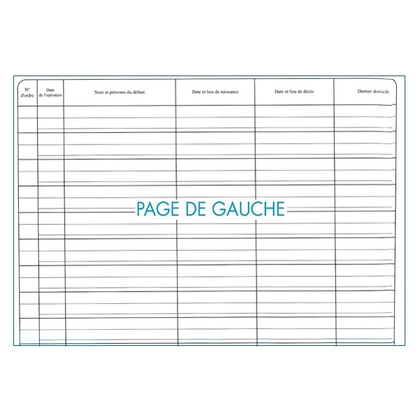 Registre des inhumations 200 pages - Vignette 2