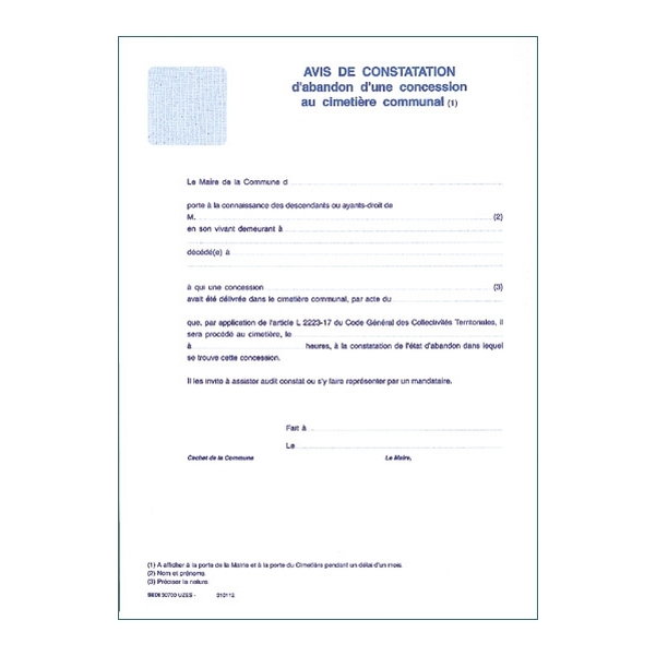 Chemise dossier complet de reprise de concession - Vignette 3