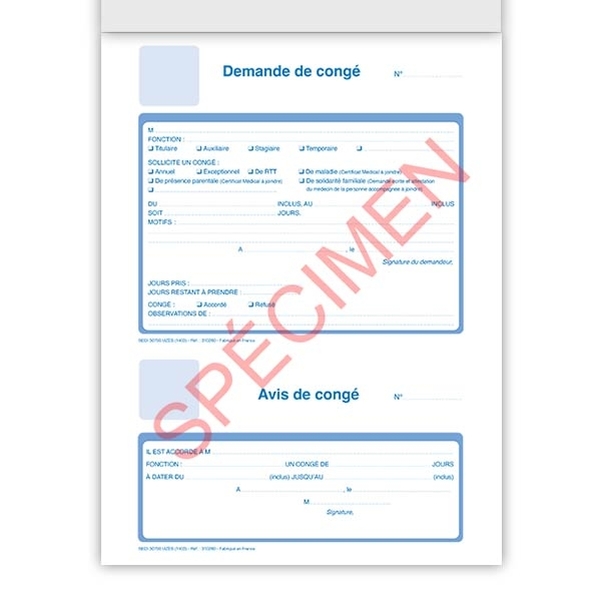 Demande de congés avec avis de congés - Vignette 2