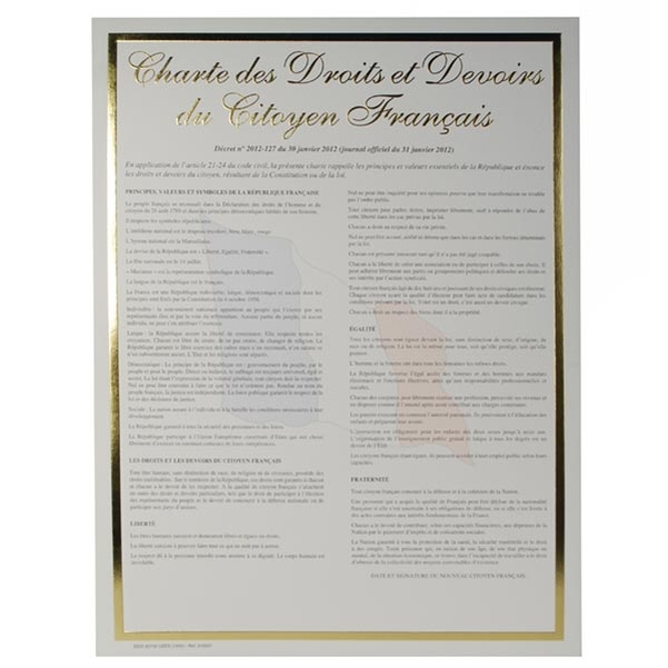 Charte des droits et devoirs du citoyen français