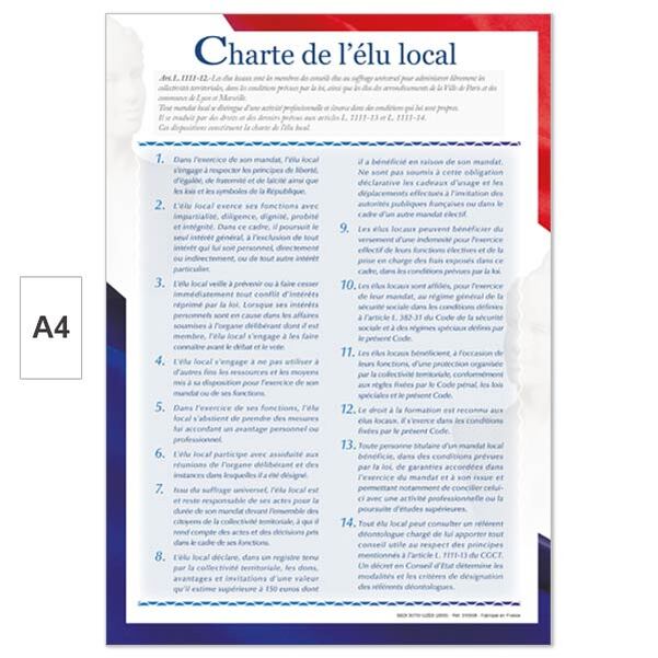 Affiche Charte de l'élu local A4