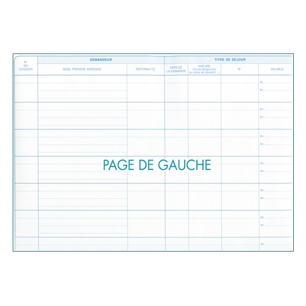 Registre des titres de séjour - Vignette 2