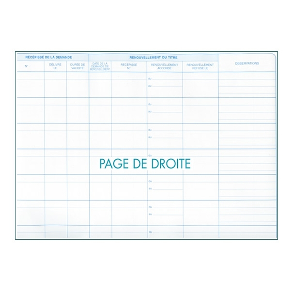 Registre des titres de séjour - Vignette 3