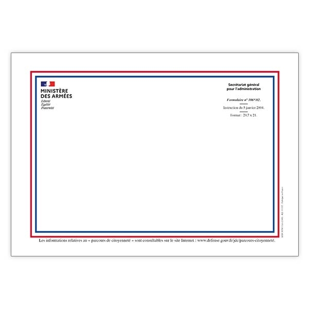 Attestation de recensement militaire - Paquet de 50