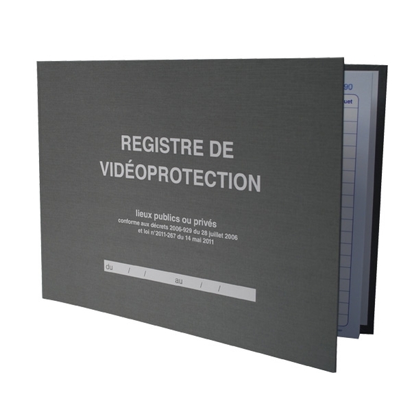 Registre de vidéoprotection toilé gris