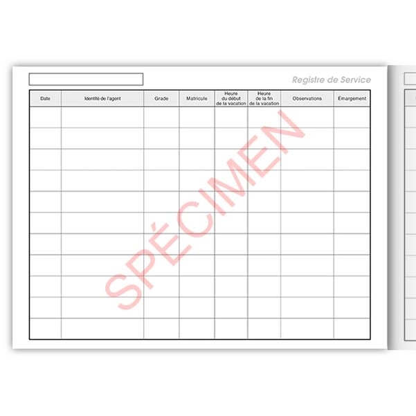 Registre de service pour police municipale - Vignette 2