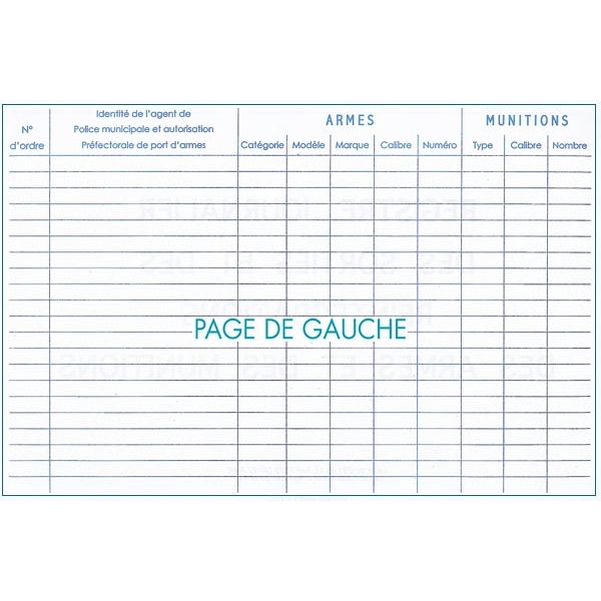 Registre journalier des sorties et des réintégrations des armes et munitions - Vignette 3