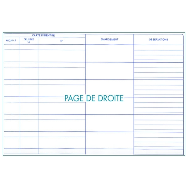 Registre pour cartes d'identité 148 pages - Vignette 3