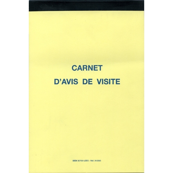 Carnet d'avis de visite pour la police municipale ou le garde champêtre