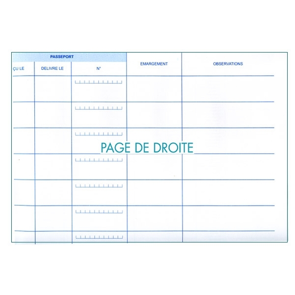 Registre pour passeports 148p. - Vignette 3
