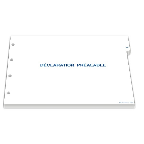 Bloc de 10 feuillets pour déclaration préalable