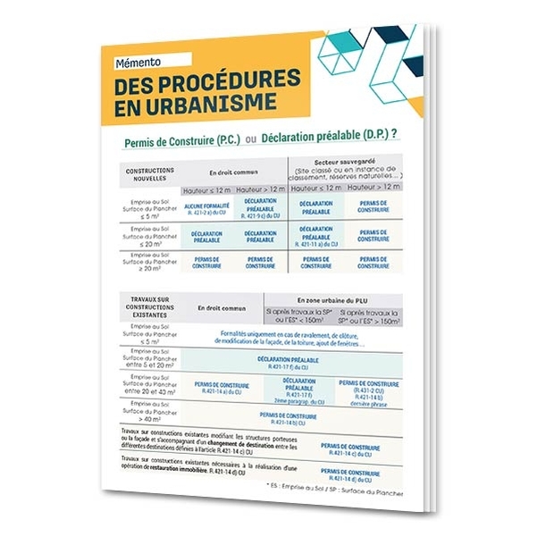Mémento des procédures en urbanisme - vendu à l'unité