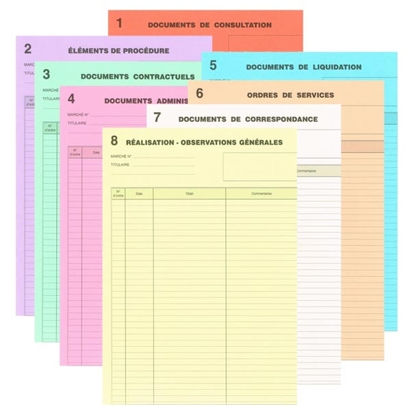 Kit complet de chemise et sous-chemises pour suivi d'un dossier de marché public - Vignette 2