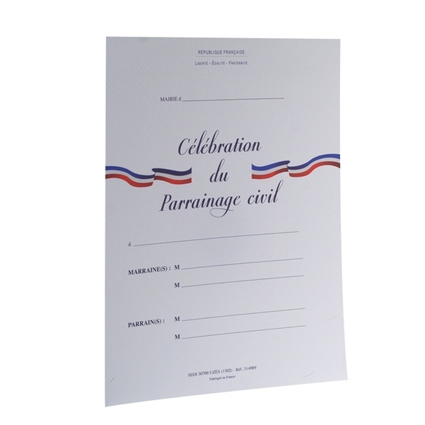Formulaire de célébration du parrainage civil