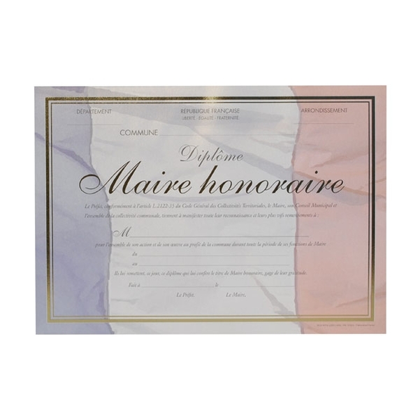 Diplôme de maire honoraire Design Paper