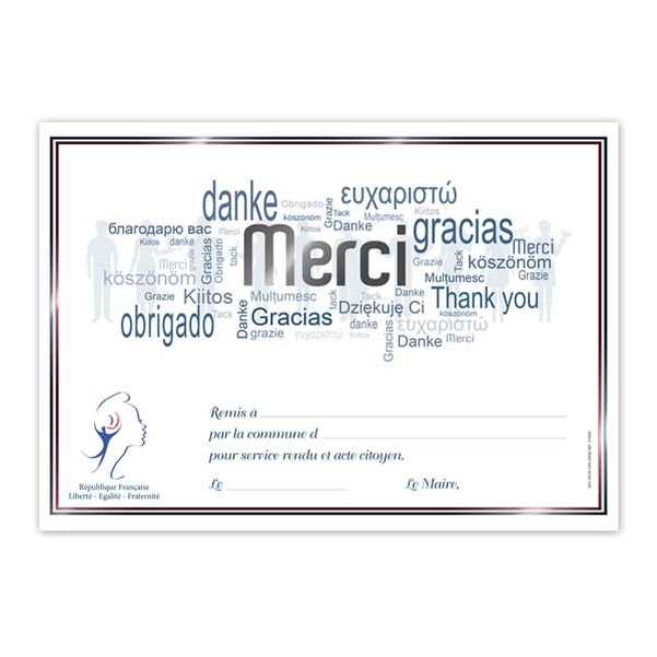 Diplôme "MERCI"