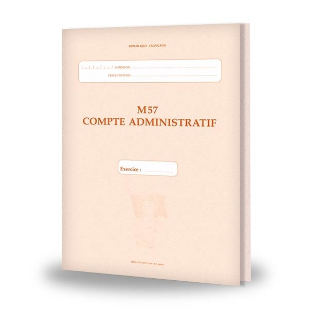 Chemise pour compte administratif des mairies, comptabilité M57