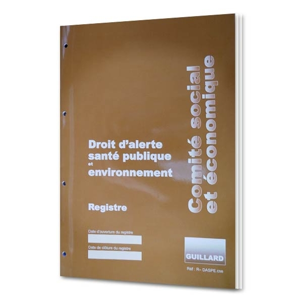 Registre spécial droit d'alerte - Santé publique et environnement - CSE