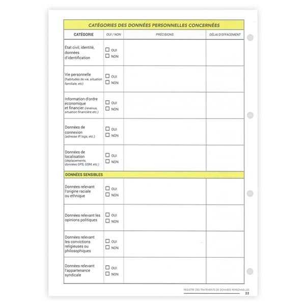 10 fiches de traitement des données personnelles pour Classeur RGPD - Vignette 2