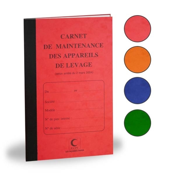 Carnet de maintenance des appareils de levage