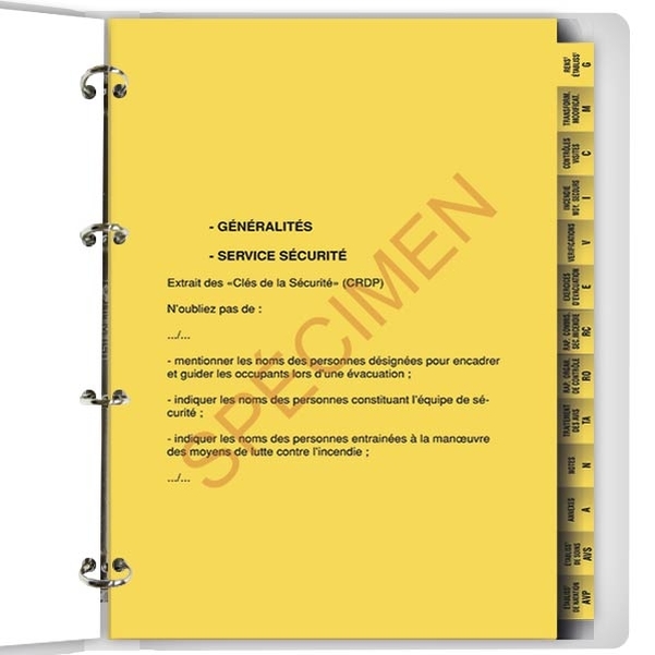 Classeur complet de registre de sécurité pour E.R.P. - Vignette 2