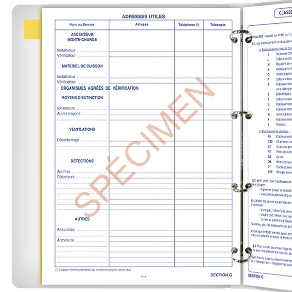 Classeur complet de registre de sécurité pour E.R.P. - Vignette 3