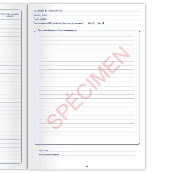 Registre d'évaluation des risques pour la santé et la sécurité - DUER - Vignette 4