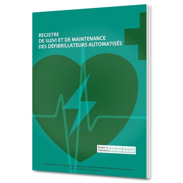 Registre de suivi et de maintenance des défibrillateurs automatisés