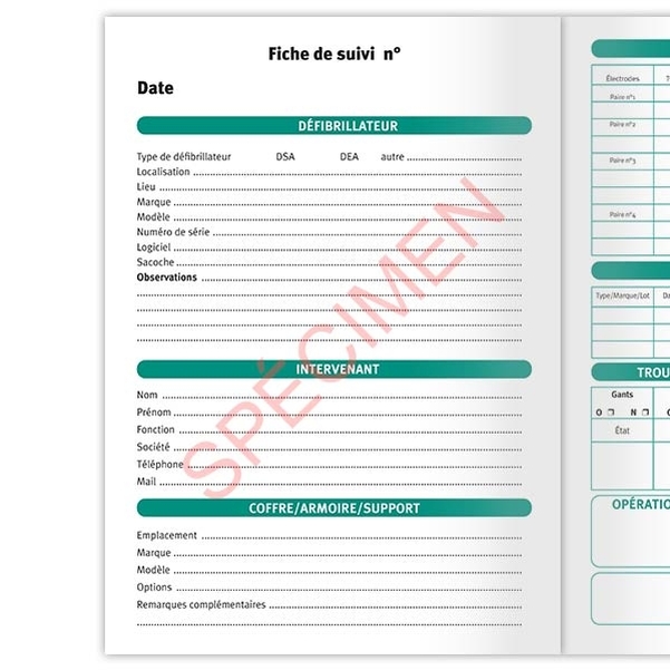 Registre de suivi et de maintenance des défibrillateurs automatisés - Vignette 2