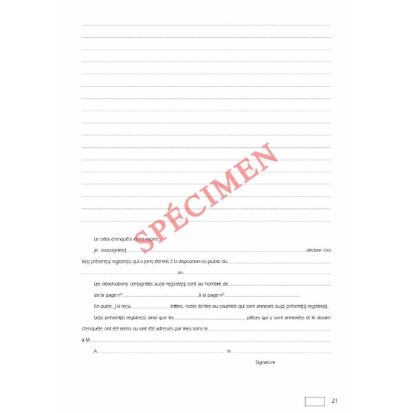 Registre d'enquête publique - Vignette 3