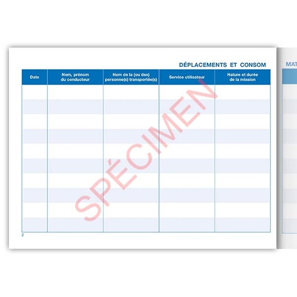 Carnet de bord pour véhicule, voiture, camion, utilitaire - Vignette 3