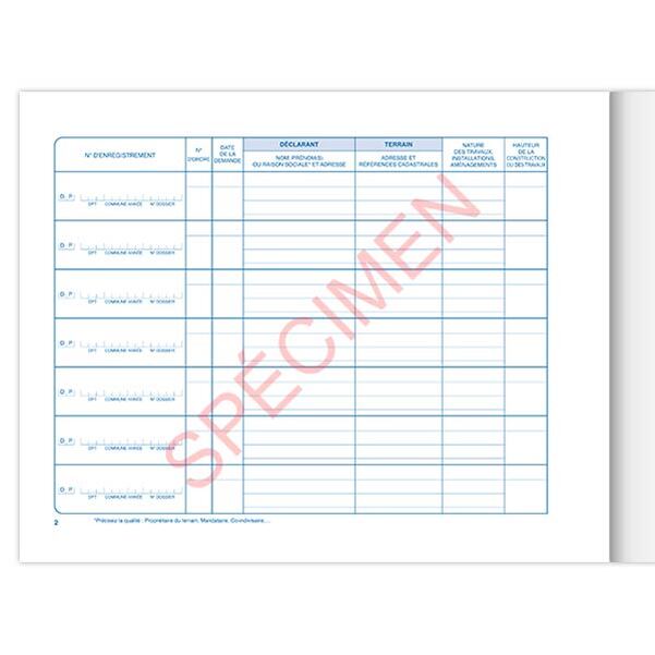 Registre de déclarations préalables - Vignette 3