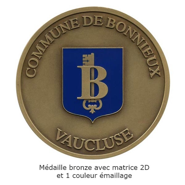 Médaille de ville Orfèvrerie en bronze diam.60 mm - Vignette 4