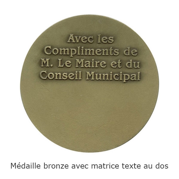 Médaille de ville Orfèvrerie en bronze diam.70 mm - Vignette 2