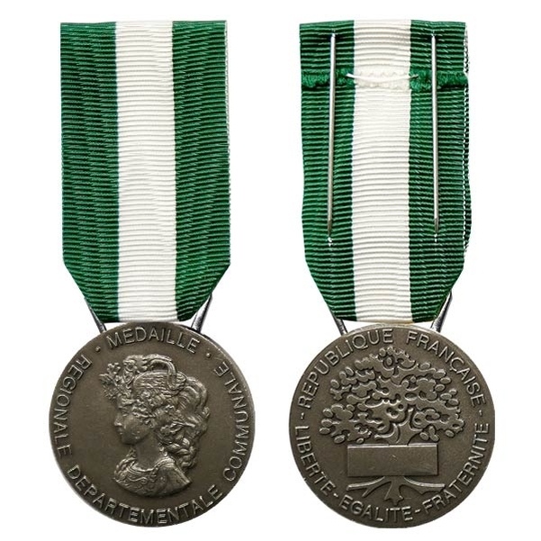 Médaille régionale départementale et communale 20 ans en bronze argenté (secteur publique)