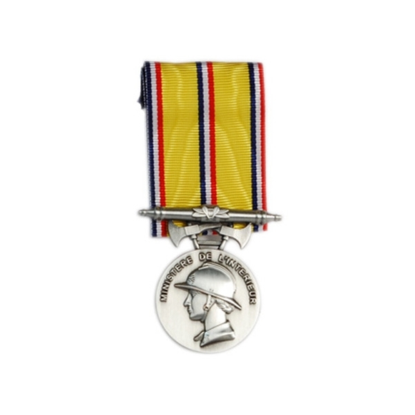 Médaille d'ancienneté Sapeurs Pompiers échelon Argent 20 ans