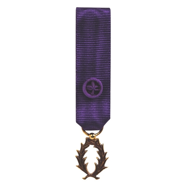Médaille miniature ordre des palmes académiques en argent doré