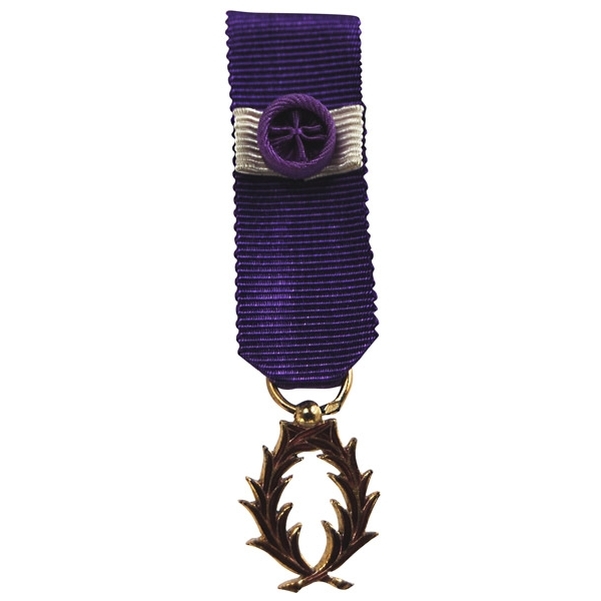 Médaille miniature ordre des palmes académiques en argent doré