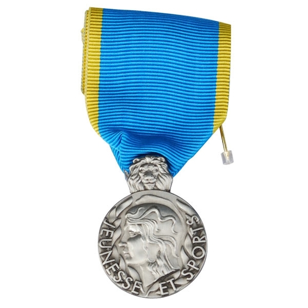 Médaille de la jeunesse et des sports en bronze argenté