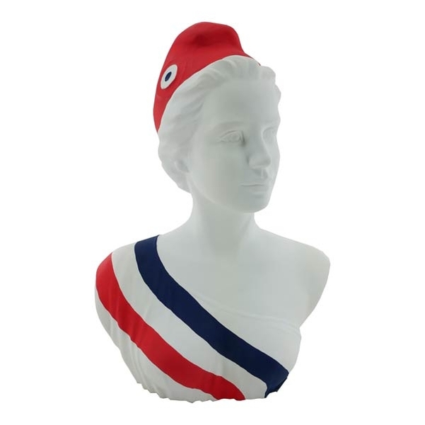 Buste Marianne Mangin Lami écharpe BBR et bonnet rouge H.60cm