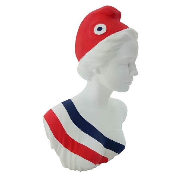 Buste Marianne Mangin Lami écharpe BBR et bonnet rouge H.60cm - Vignette 2
