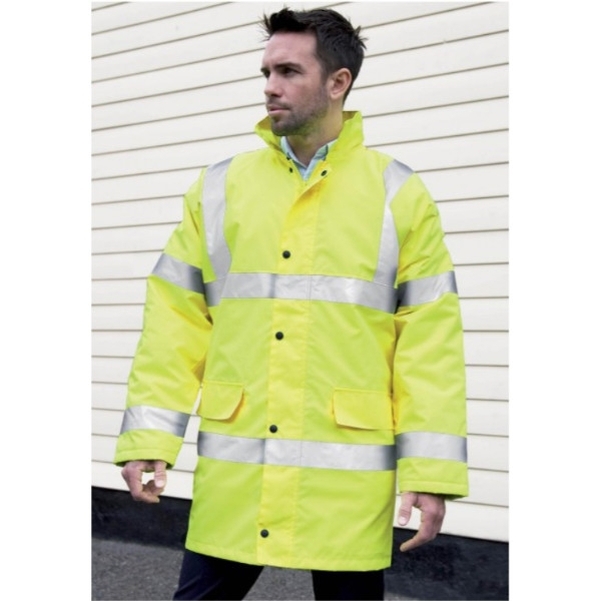 Parka jaune fluo personnalisé
