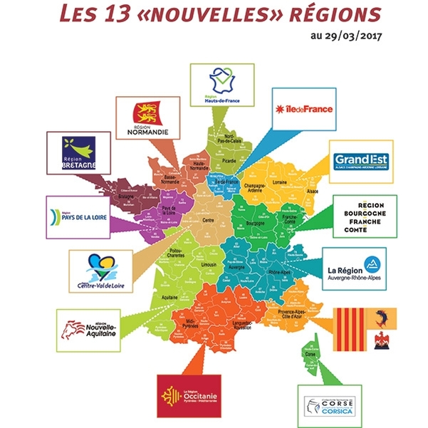 Drapeau de façade province ou région 60x90 cm avec franges - Vignette 3
