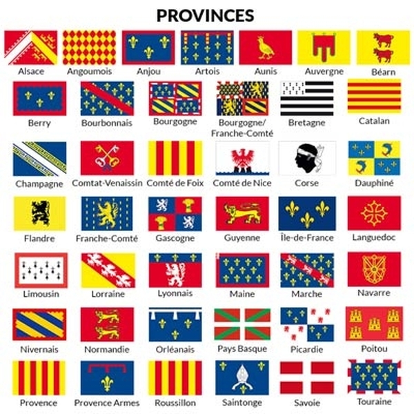 Drapeau de façade province ou région 120x180 cm avec franges - Vignette 2